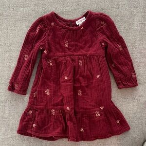 Cat & Jack Burgundy Floral Kids Dress